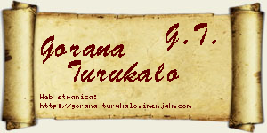 Gorana Turukalo vizit kartica